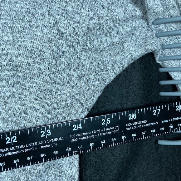 89th & Madison Womens Sweater Gray Cowl Neck Asymmetric Buttons Stretch L - Picture 8 of 12